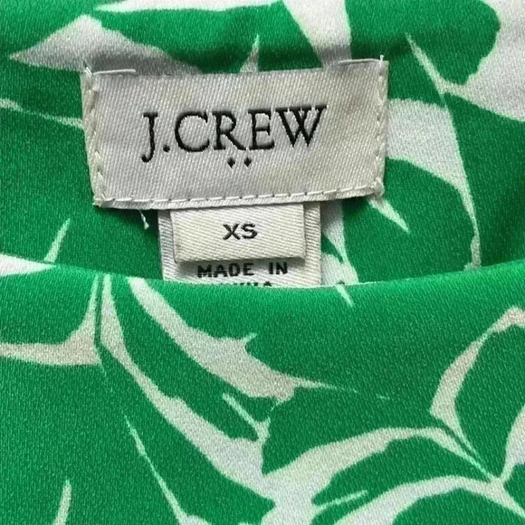 J Crew Factory sleeveless tulip back scalloped edge tropical tank top - Picture 5 of 8